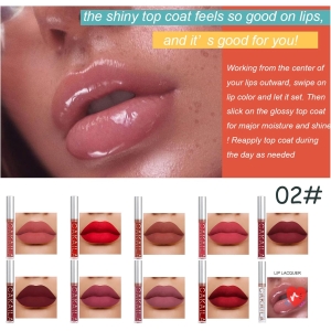 10 Colors Liquid Lipstick Matte Nude Set Velvet Long Lasting Non-stick Cup, Waterproof and Durable Lipstick (01)