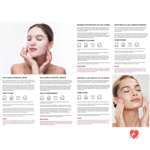 12 Sheet Masks, Korean Face Care with Natural Ingredients, Daily Care Beauty Mask, Hydration and Nourishing for All Skin Types, 25ML