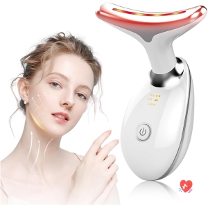Appareil visage anti rides EMS Gua Sha chauffant 7 LED