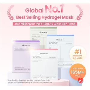 BIODANCE Bio-Collagen Real Deep Mask, Hydrogel Mask, Pore Minimization, Elasticity Enhancement, Korean Skincare | 1.19 oz (1.19 oz) x 4 pcs