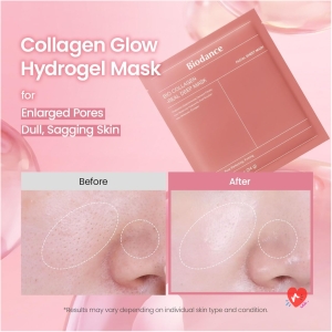 BIODANCE Bio-Collagen Real Deep Mask, Hydrogel Mask, Pore Minimization, Elasticity Enhancement, Korean Skincare | 1.19 oz (1.19 oz) x 4 pcs