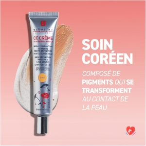 CC crème illuminateur visage SPF 25 à la Centella