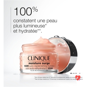 Clinique Moisture Surge Soin Auto-Réhydratant 100H à l'Acide Hyaluronique + Bio-Ferment d'Aloe Vera Tous types de peaux | Crème hydratante