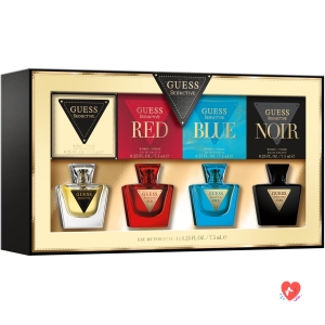 Coffret parfum femme 4 miniatures Seductive, Red, Blue, Black