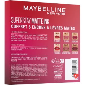 Coffret x6 Rouge à lèvres liquides Superstay Matte Ink