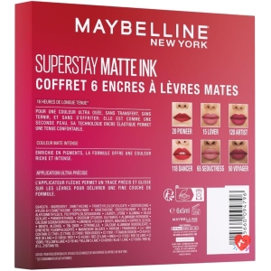 Coffret x6 Rouge à lèvres liquides Superstay Matte Ink