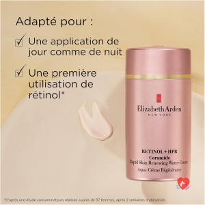 Elizabeth Arden, Retinol + HPR Ceramide Aqua-Regenerating Cream (50 ml), Powerful Anti-Wrinkle, Anti-Aging and Moisturizing Cream
