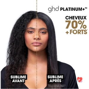 ghd - Lisseur cheveux ghd Platinum+ - Fer à lisser professionnel - Lisse en un passage sans chaleur extrême, 75% plus brillants, 70% plus forts - Lisseur boucleur idéal cheveux colorés/abîmés