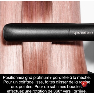 ghd - Lisseur cheveux ghd Platinum+ - Fer à lisser professionnel - Lisse en un passage sans chaleur extrême, 75% plus brillants, 70% plus forts - Lisseur boucleur idéal cheveux colorés/abîmés