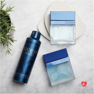 GUESS Seductive Blue, Eau de Toilette pour Homme, Parfum Oriental Boisé, Senteur Fraîche et Épicée, Longue Durée