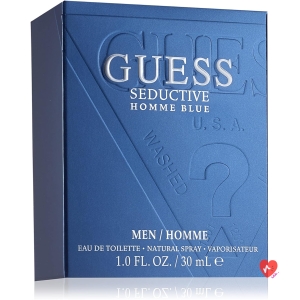 GUESS Seductive Blue, Eau de Toilette pour Homme, Parfum Oriental Boisé, Senteur Fraîche et Épicée, Longue Durée