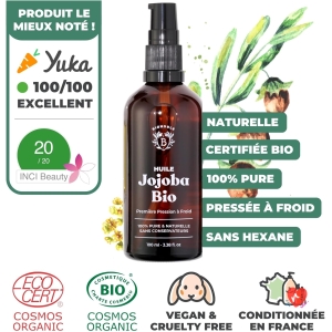 Huile de Jojoba visage corps Bio 100ml