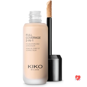 KIKO Milano Full Coverage 2-in-1 Foundation & Concealer 01 - WR 01, High Coverage 2-in-1 Foundation / Concealer
