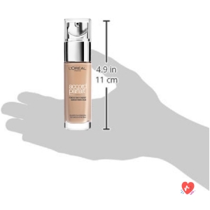 L'Oréal Paris - Fluid Foundation - 24H Hydration - Hyaluronic Acid Formula - All Skin Types - Perfect Match - Shade : Vanilla Rose (2.R) - 30 ml