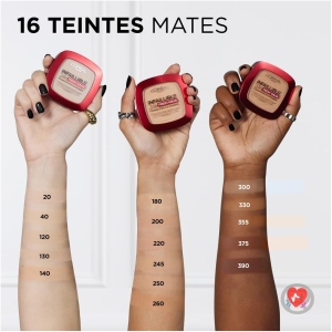 L'Oréal Paris - Long-lasting Powder Foundation - Waterproof - Infallible 24H Fresh Wear - Shade : Golden Beige (140) - 9 g