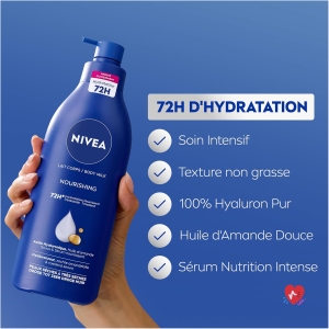 Lait corps hydratant 72h à l’acide hyaluronique