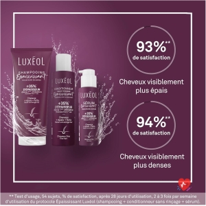LUXEOL Thickening Serum without Rinsing - +35% Thickness from the First Use* - Proven Effectiveness - with Red Seaweed, Rice Protein & Hyaluronic Acid - Made in France - 100 ml