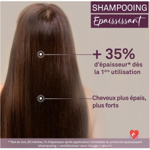 LUXÉOL - Thickening Shampoo - +35% Thickness from the first use* - Proven effectiveness - with Red Algae, Rice Protein & Hyaluronic Acid - Silicone-Free - Made in France - 200 ml
