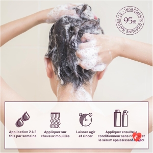 LUXÉOL - Thickening Shampoo - +35% Thickness from the first use* - Proven effectiveness - with Red Algae, Rice Protein & Hyaluronic Acid - Silicone-Free - Made in France - 200 ml