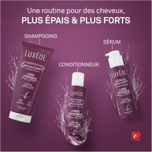 LUXÉOL - Thickening Shampoo - +35% Thickness from the first use* - Proven effectiveness - with Red Algae, Rice Protein & Hyaluronic Acid - Silicone-Free - Made in France - 200 ml