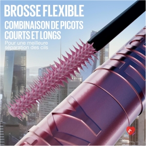 Maybelline New York Intense Volume Unlimited Length Mascara - Formula Enriched with Bamboo and Fiber Extracts - Sky High - Shade : Very Black - 5 ml