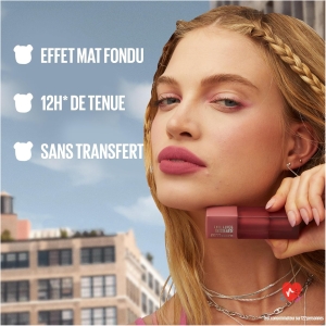 Maybelline New York - Teddy Tint Lip Blush - Melted Matte Effect - Long-lasting hold - Colour: Tear Mascara (20) - Capacity: 5 ml