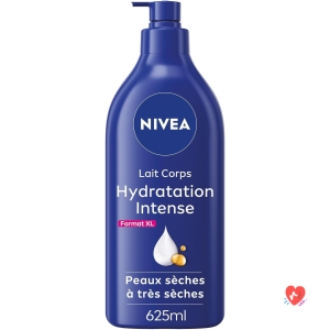 NIVEA Intense Hydration Body Lotion 72H (1 x 620ml) - Nourishing Milk with Pure Hyaluronic Acid & Sweet Almond Oil - Moisturizing Body Cream for Dry to Very Dry Skin