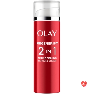 Olay Regenerist Day Cream & Serum. 2-in-1 Anti-Wrinkle + Firming with Niacinamide and Peptides. Renews, Firms, Moisturizes. Light Texture 50 ml