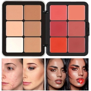 Palette Fard à Joues Blush et Correcteur 12 Couleurs