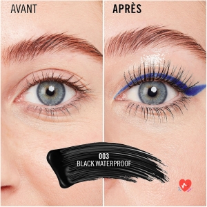 Rimmel London Wonder'Volume Thrill Seeker, 001 Black, Waterproof Mascara, Volumising Mascara, No Leaking, No Bundles, No Crumble, 24 Hour Last, 10 ml