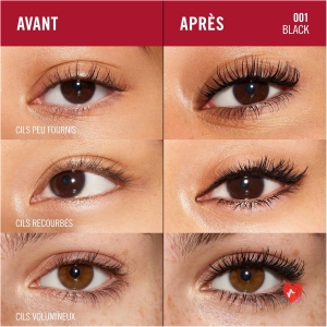Rimmel Wonder Bond Bomb, 001 Black, Mascara, mascara allongeant, mascara sérum liant, ne coule pas, sans paquets, renforce les structures kératiniques, 11 ml