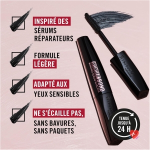 Rimmel Wonder Bond Bomb, 001 Black, Mascara, mascara allongeant, mascara sérum liant, ne coule pas, sans paquets, renforce les structures kératiniques, 11 ml