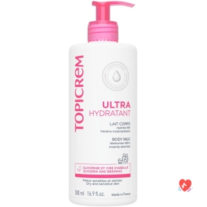 Topicrem - Ultra Moisturizing Body Lotion - Moisturizes 48 hours, Relipid, Protects the Skin - Smooth Texture, Delicate Odour - Moisturizing Cream for Sensitive Skin - Made in France - 500 ml