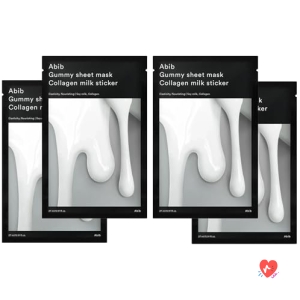 Masque Visage Collagen Milk Sticker, Abib (lot De 4)