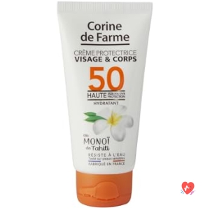 Cru00e8me Protectrice Spf50 Visage & Corps Corine De Farme Au Monou00ef De Tahiti