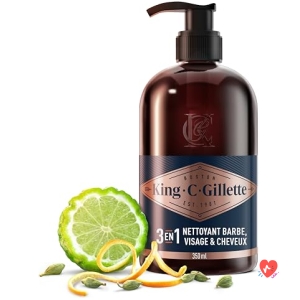 Nettoyant 3 En 1 Barbe, Visage Et Cheveux King C. Gillette