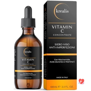 Su00e9rum Visage Vitamine C, Acide Hyaluronique & Niacinamide Krealis