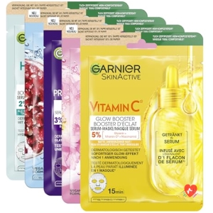Masques Visage Hydratants Garnier Skinactive, Lot De 5
